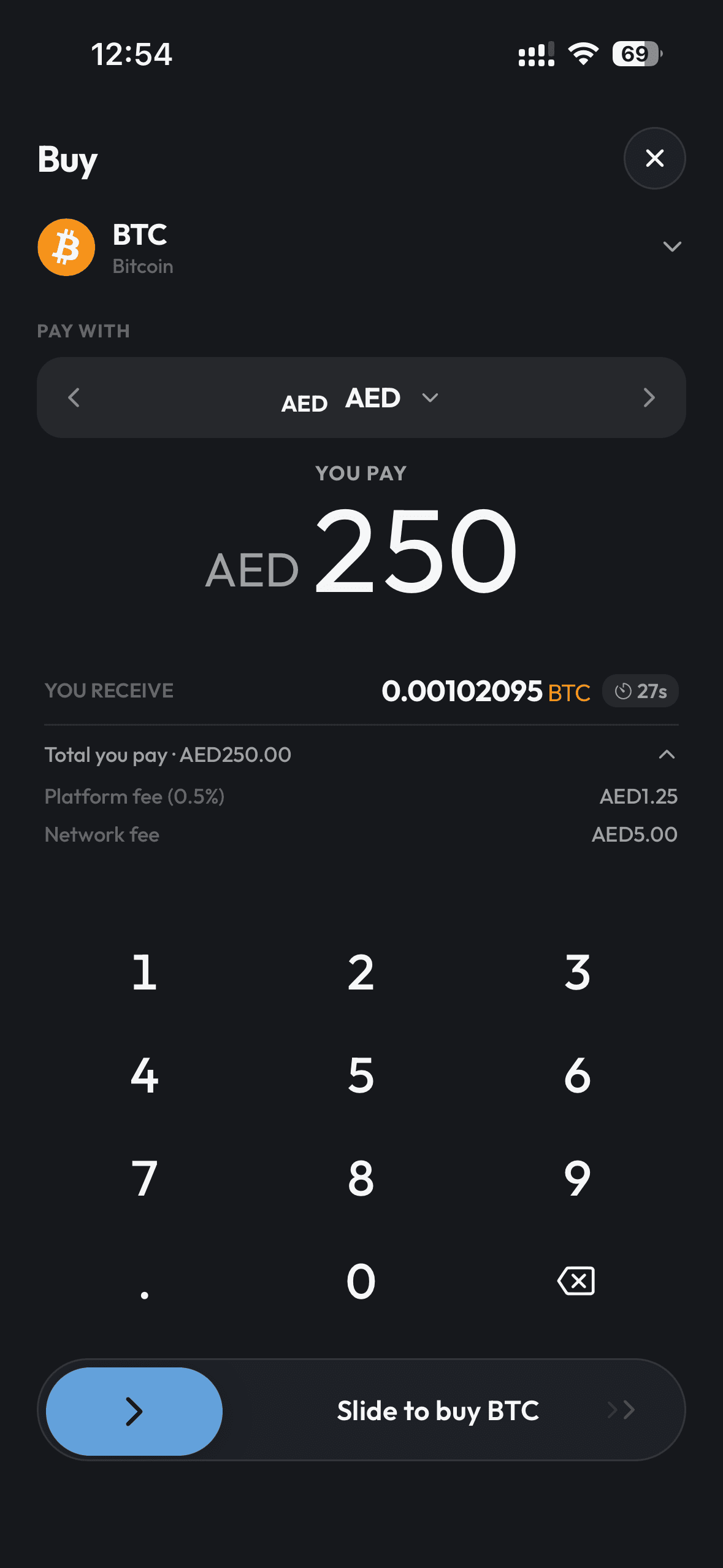 tazdan buy screen