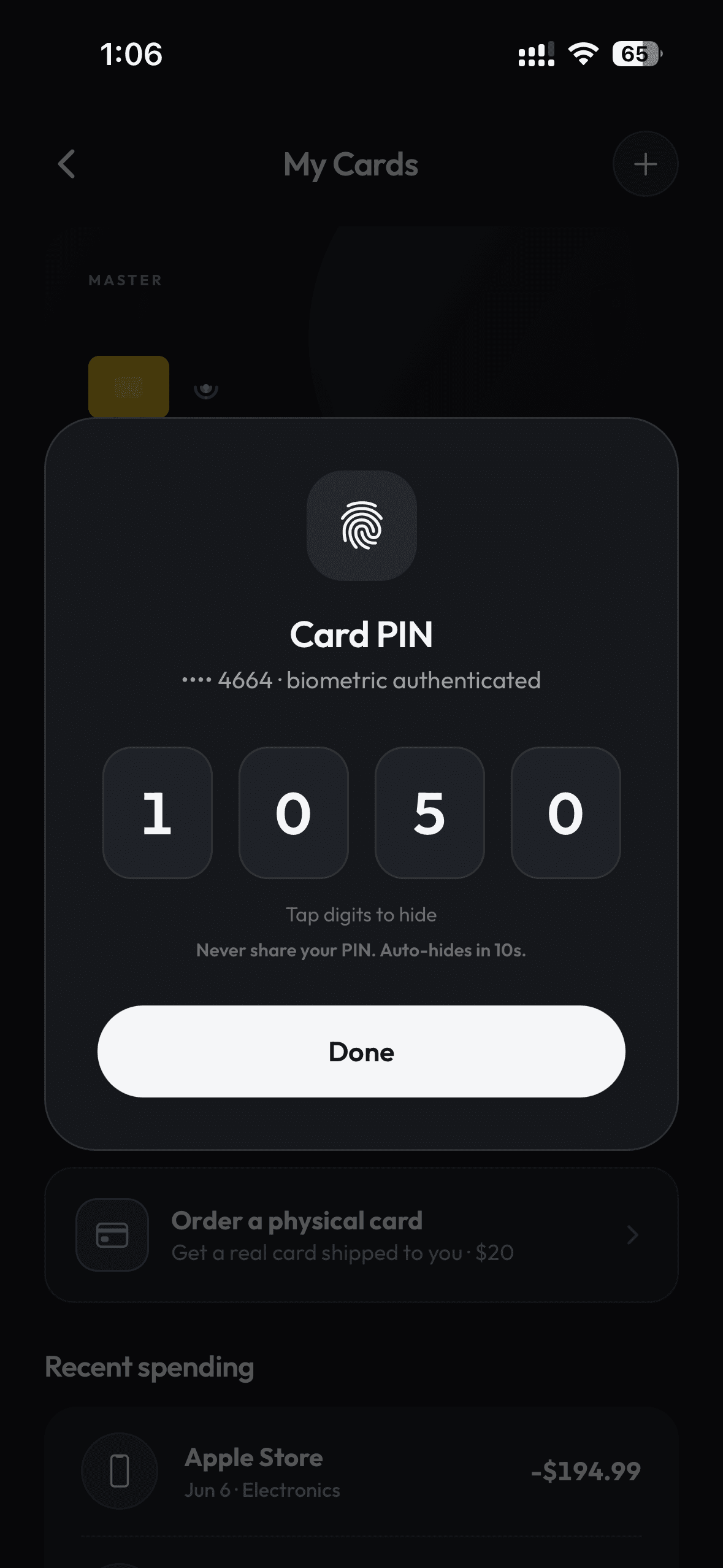 tazdan card PIN
